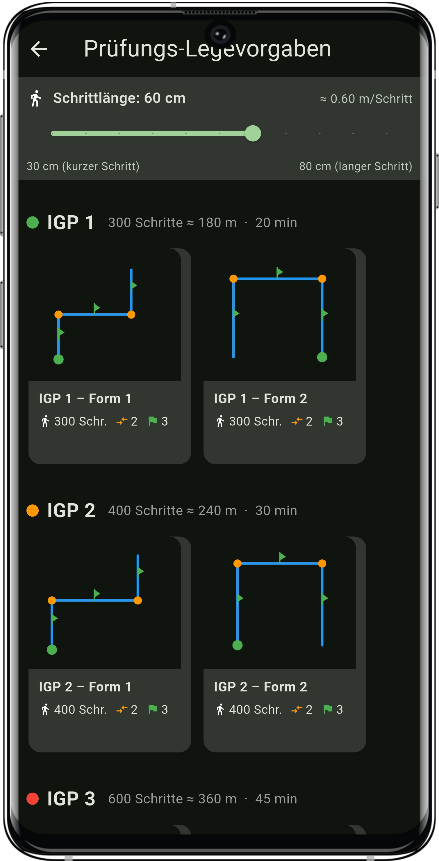 TrackMaster IGP – Fährte als GPX teilen und als PDF exportieren